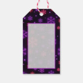 Neon Snowflakes Cadeaulabel (Achterkant)