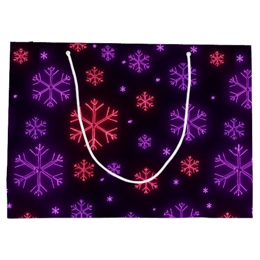 Neon Snowflakes Groot Cadeauzakje (Achterkant)