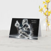 Neon Softball Catcher voor Coach Dank u Kaart (Gele Bloem)