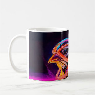 Neon Sparrow met gloeiende accenten Koffiemok