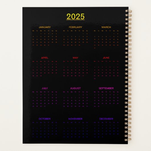 Neon Sparrow with Glowing Accents Planner (Achterkant)