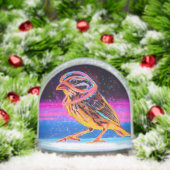 Neon Sparrow with Glowing Accents Sneeuwbol (Kerstmis)