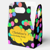 Neon Speech Bubble Birthday Party Bedankdoosjes (Geopend)