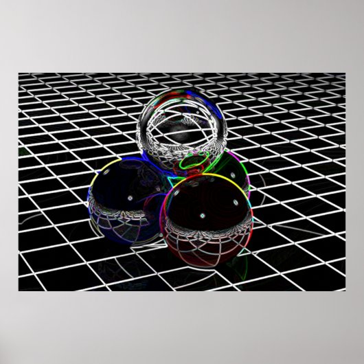 Neon Spheres Poster (Voorkant)