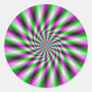 Neon Spinning Wheel Ronde Sticker
