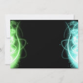 Neon Spiraal Gloeiende Feest Uitnodigingen (Achterkant)