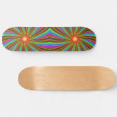 Neon Spiral Vortex – Vibrant Fractal Motion Design Skateboard (Horizontaal)