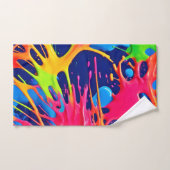 Neon Splatter: Abstracte levendige kunst Bad Handdoek (Handdoek)