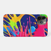 Neon Splatter: Abstracte levendige kunst Case-Mate iPhone Case (Achterkant (horizontaal))