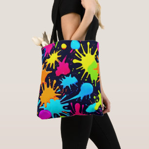 Neon Splatter Art: Levendig Abstract Expressionism Draagtas
