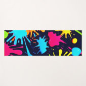 Neon Splatter Art: Levendig Abstract Expressionism Yogamat (Voorkant (horizontaal))