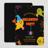 Neon Spooky Halloween Party Uitnodiging (Voorkant / Achterkant)