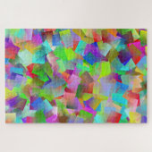 neon squares puzzel legpuzzel (Horizontaal)