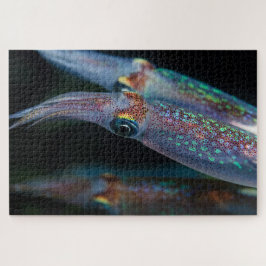 Neon Squid bij nacht 20 x 30 inch Legpuzzel