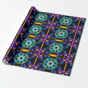 Neon Starburst-caleidoscoop Cadeaupapier