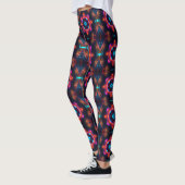 Neon Starburst-caleidoscoop Leggings (Links)
