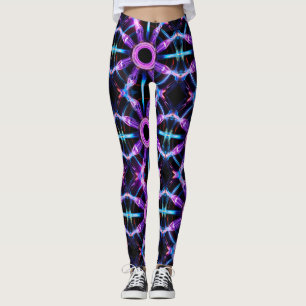 Neon Starburst-caleidoscoop Leggings