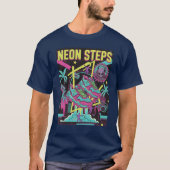 Neon Steps Retro Athletic retro T-shirt (Voorkant)
