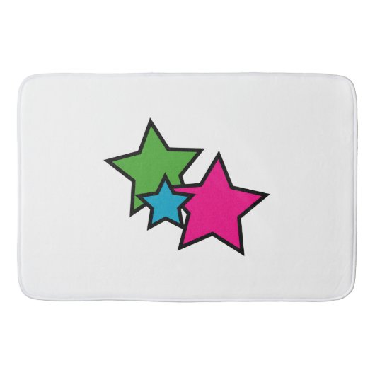 Neon sterren badmat (Voorkant)