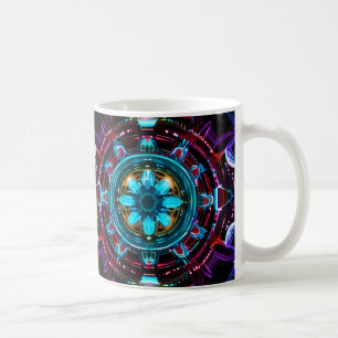 Neon Sterrenstelsel Kaleidoscoop Koffiemok