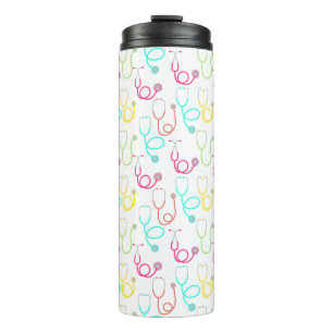 Neon Stethoscoop patroon Thermosbeker
