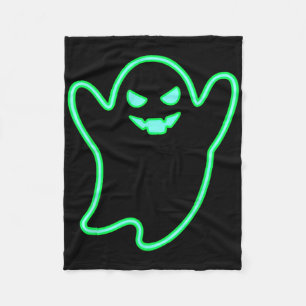 Neon-stijl Cartoon Ghost Halloween T-shirt Fleece Deken