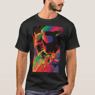 Neon-stijl poster, jaren 80 t-shirt