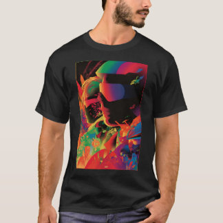 Neon-stijl poster, jaren 80 t-shirt