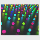 Neon Stippen Cadeaupapier (Vlak)