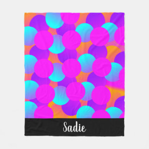 Neon Stippen Kinder Bubbles Ombre Patroon Fleece Deken