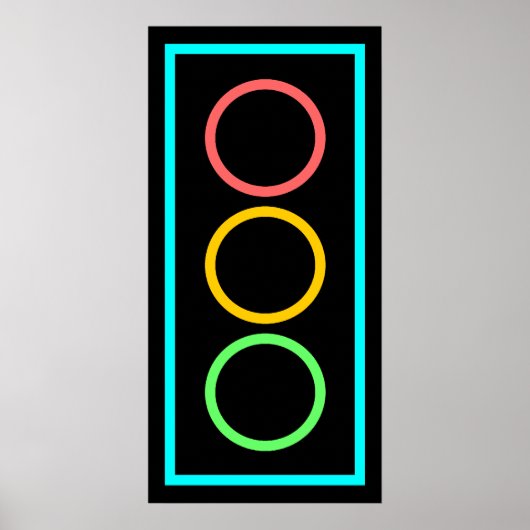 Neon Stoplight Poster (Voorkant)