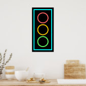 Neon Stoplight Poster (Keuken)