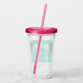 Neon Strand Alsjeblieft Bachelorette Feest Persoon Acryl Drinkbeker (Achterkant)