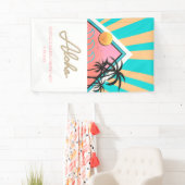 Neon Strand Bachelorette Feest in de Tropen Spandoek (Insitu)