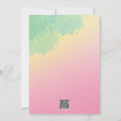 Neon Strand Please Bewaar Datum Bruidsfeest Borrel Kaart (Achterkant)