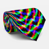 Neon Streamers kleurrijke Abstracte kunst Stropdas (Opgerold)