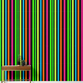Neon strepen behang