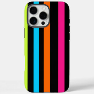 Neon strepen iPhone 16 pro max hoesje