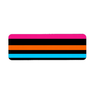 Neon strepen etiket