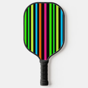 Neon strepen pickleball paddle