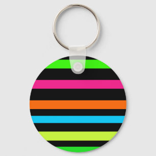 Neon strepen sleutelhanger