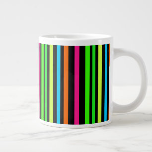 Neon Strepenpatroon Extra Grote Beker