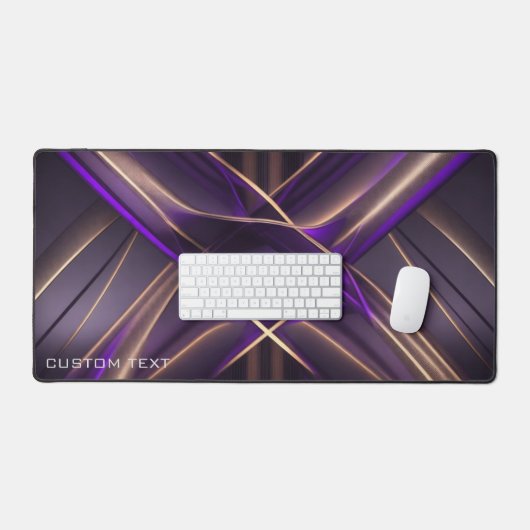 Neon Style Paarse Gold Custom Gaming Extended Bureaumat (Keyboard & Muis)