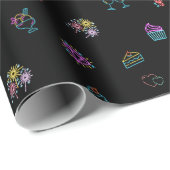 Neon Style Party Wrapping Paper - Roll Cadeaupapier (Rol Hoek)
