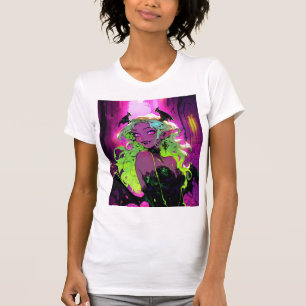 Neon Succubus Demon Anime Girl T-shirt