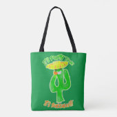 Neon Succulent Party Time Cactus Logo Draagtas (Achterkant)
