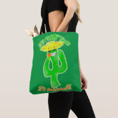 Neon Succulent Party Time Cactus Logo Draagtas (Dichtbij)
