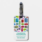 Neon Suitcases Bagagelabel (Achterkant verticaal)