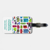 Neon Suitcases Bagagelabel (Achterkant horizontaal)
