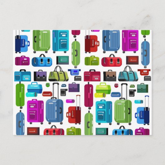 Neon Suitcases Briefkaart (Voorkant)